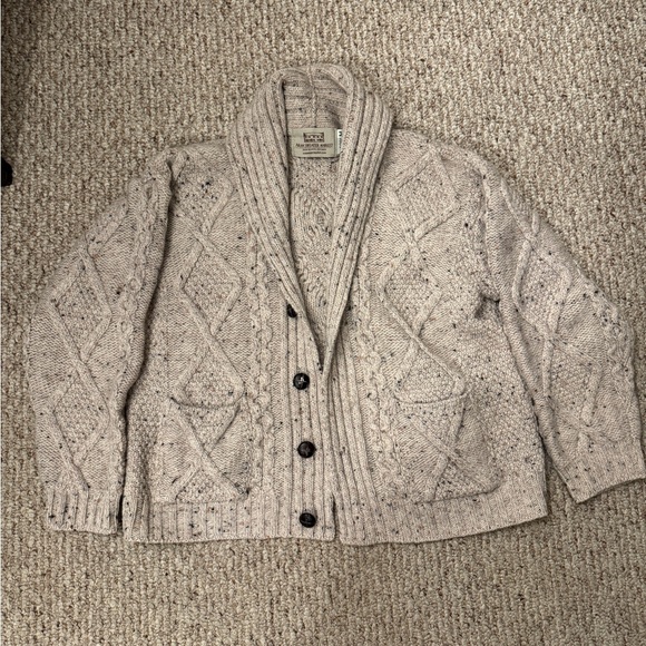 Chunky Wool Cardigan with Shawl Collar - Picture 2 of 5